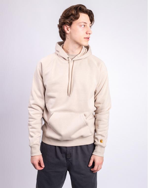 Carhartt WIP Hooded Chase Sweat Fleur De Sel/Gold S