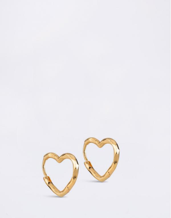 ENAMEL Copenhagen Hoops, Organic Heart Small 925S/GP/M