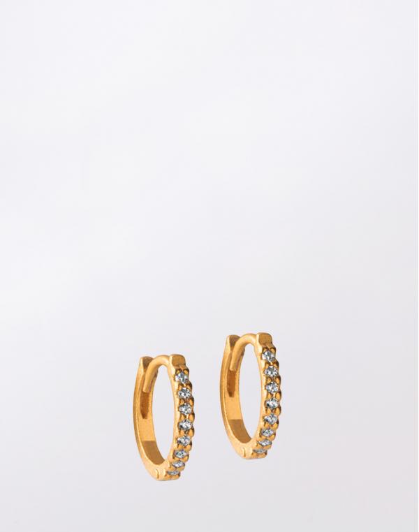 ENAMEL Copenhagen Hoops, Petite Flora 8mm 925S/GP/M