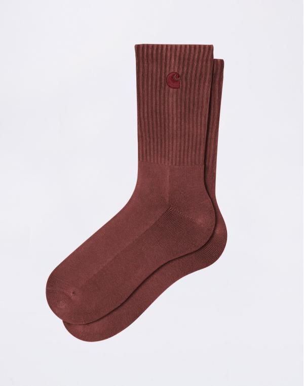 Carhartt WIP Hudson Socks Marsala chalk wash