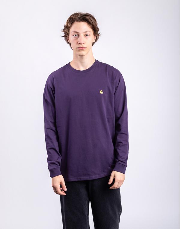 Tričko Carhartt WIP L/S Chase T-Shirt Lokers/Gold