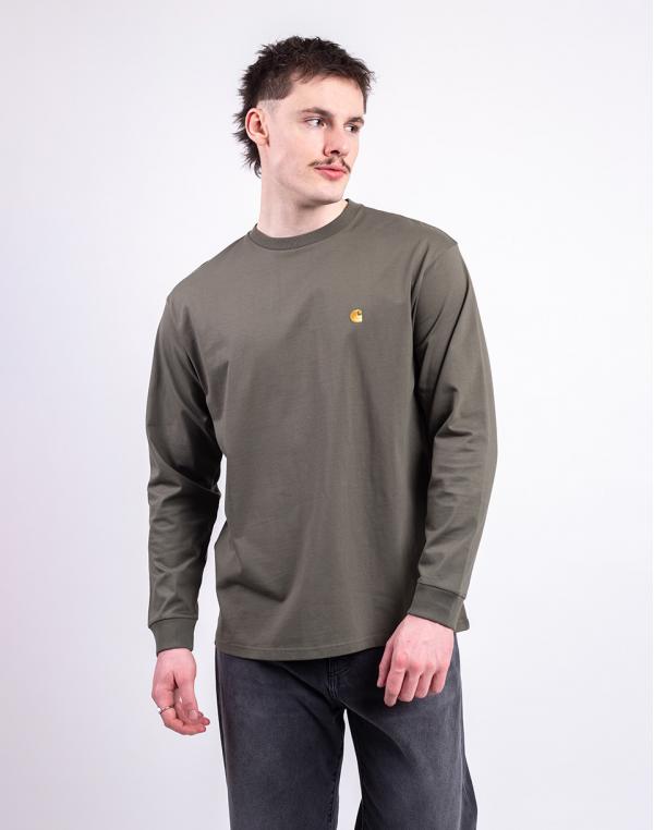 Tričko Carhartt WIP L/S Chase T-Shirt Leaf/Gold