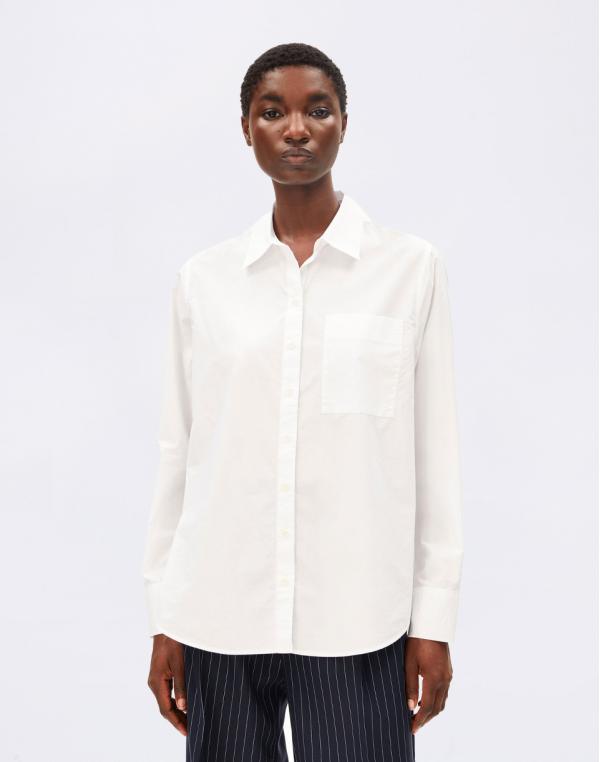 Armedangels Loose Poplin Shirt Blouse 188 white S