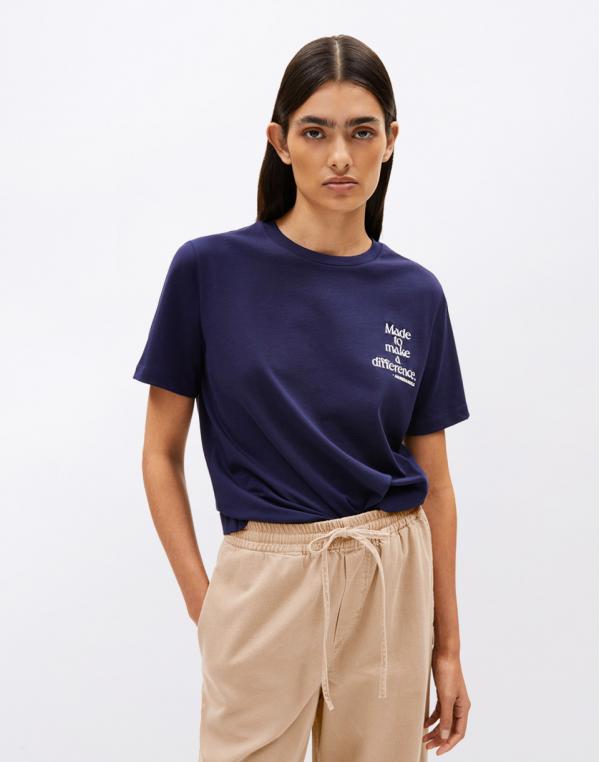 Tričko Armedangels Lualaa Difererence 3232 tinted navy