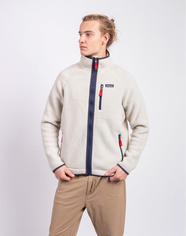 Patagonia M's Retro Pile Jacket Pelican w/Smolder Blue S