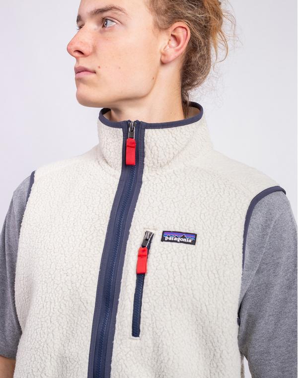 Patagonia M's Retro Pile Vest Pelican w/Smolder Blue L