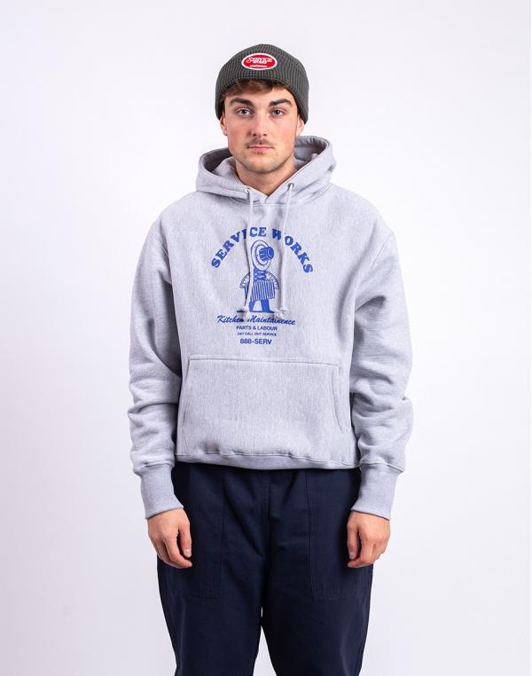 Service Works Maintainence Hoodie HEATHER GREY L