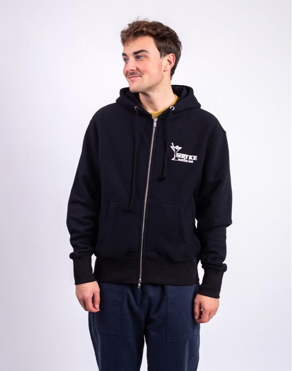 Service Works Martini Zipper Hoodie BLACK S
