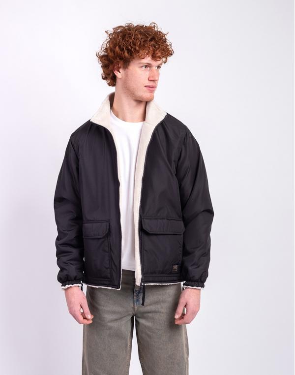 Taion Non Down Military Reversible Boa Hi Neck Jacket BLACK×CREAM M