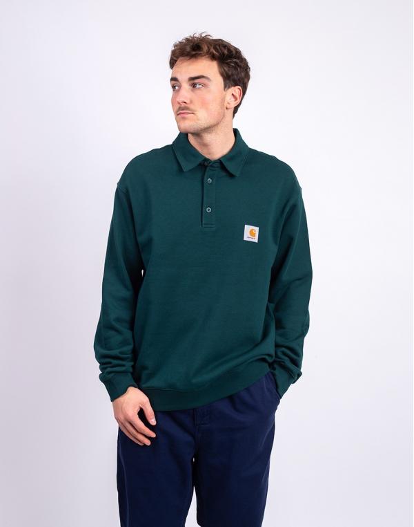 Carhartt WIP Polo Sweat Dark Fir S