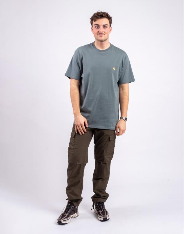 Tričko Carhartt WIP S/S Chase T-Shirt Velvet Green/Gold