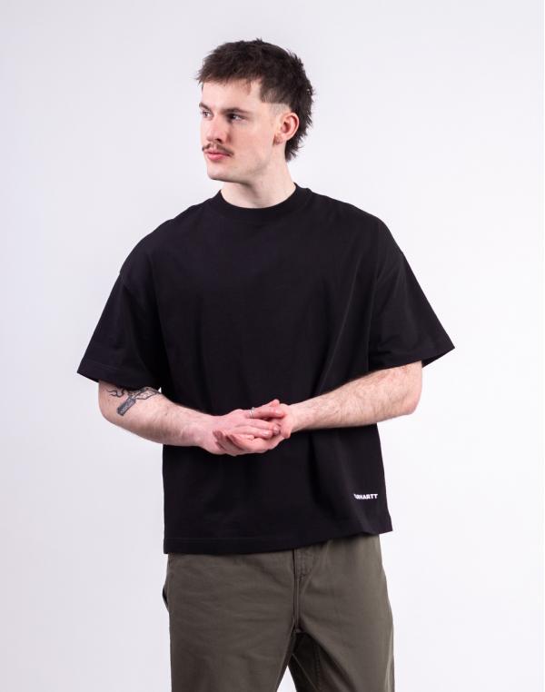 Tričko Carhartt WIP S/S Link Script T-Shirt Black/White