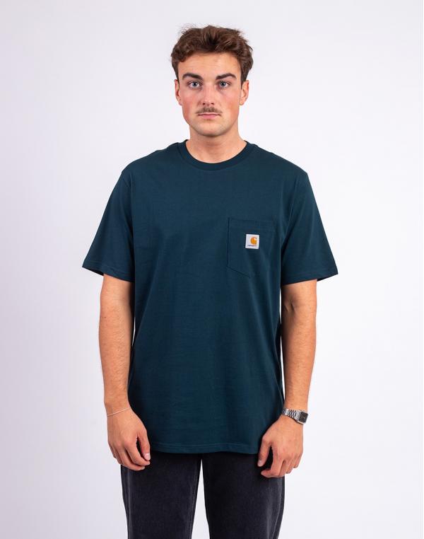 Tričko Carhartt WIP S/S Pocket T-Shirt Deep Lagoon