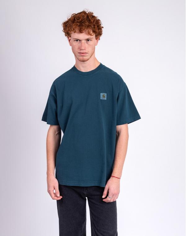 Tričko Carhartt WIP S/S Vista T-Shirt Deep Lagoon garment dyed