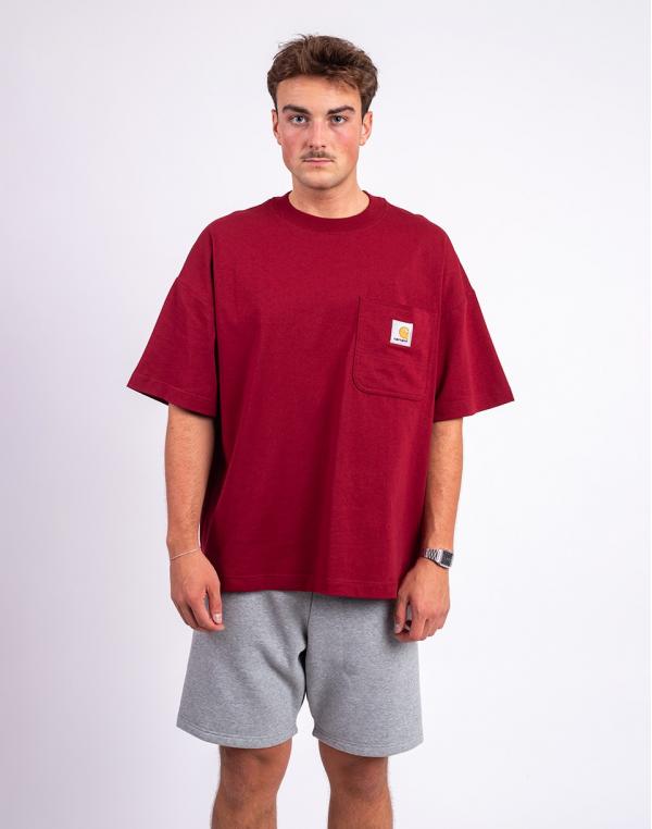Tričko Carhartt WIP S/S Work Pocket T-Shirt Scarlet