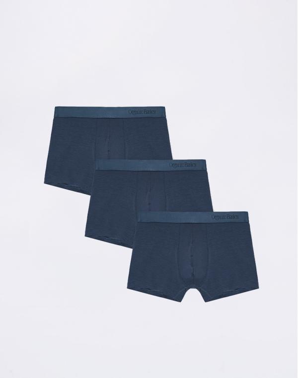 Organic Basics Soft Touch Trunks 3-pack Midnight Blue / Midnight Blue / Midnight Blue M