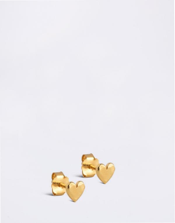 ENAMEL Copenhagen Studs, Heart 925S/GP/M