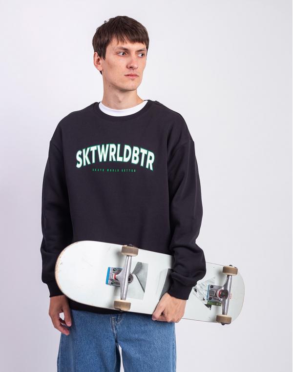 Skate World Better Team Crewneck Sweatshirt černá S