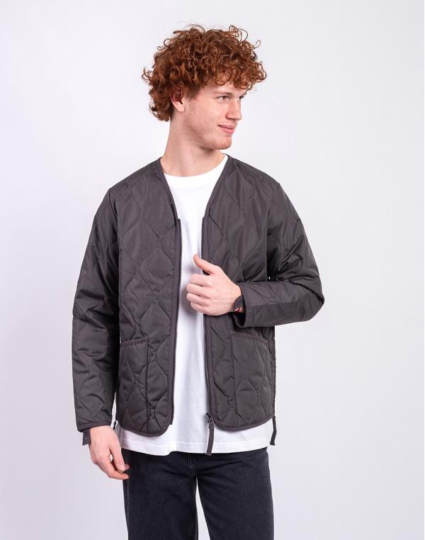 Taion Unisex Military W-Zip V-Neck Down Jacket CHARCOAL M