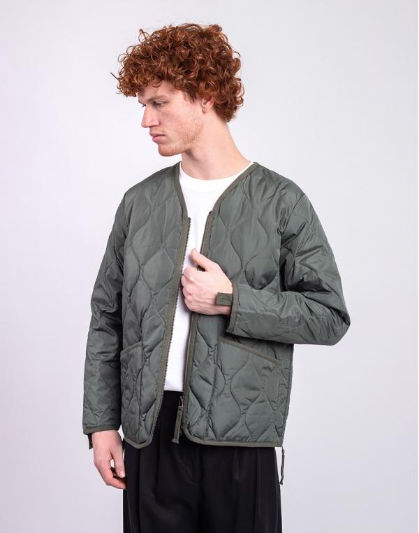 Taion Unisex Military W-Zip V-Neck Down Jacket OLIVE XS
