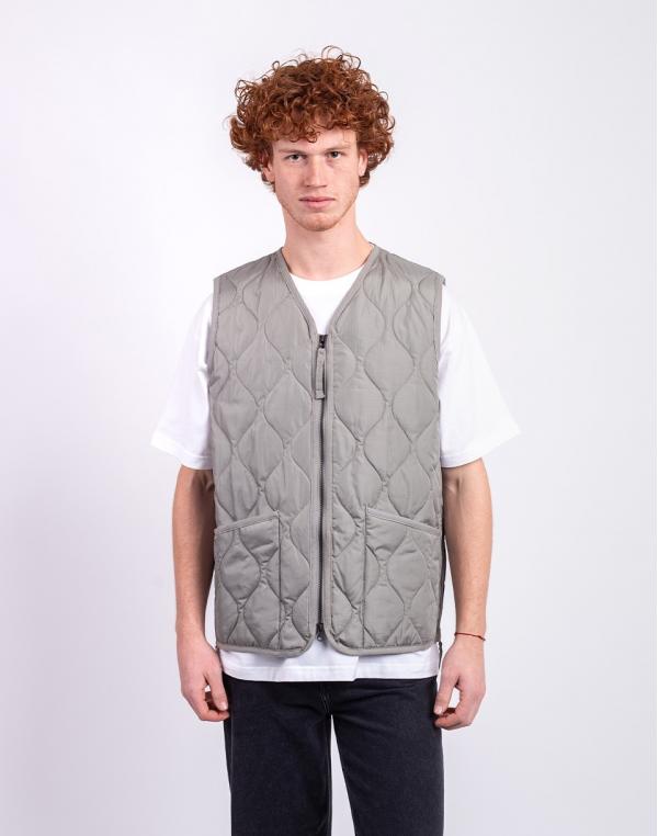 Taion Unisex Military Zip V-Neck Down Vest D.SAGE GREEN M