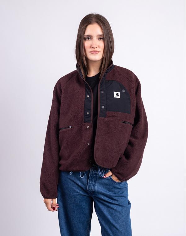 Carhartt WIP W' Flynn Fleece Jacket Palisander/Black M