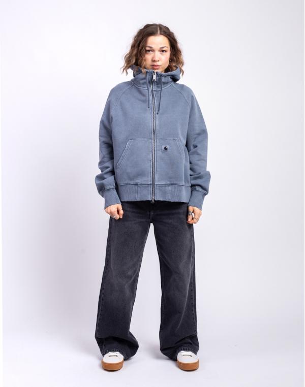 Carhartt WIP W' Hooded Torion Jacket Office Blue grind wash XS