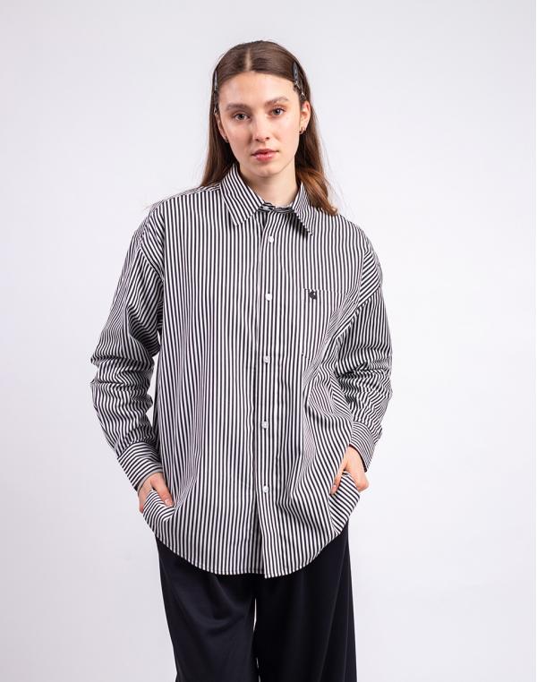 Carhartt WIP W' L/S Daldry Shirt Daldry Stripe, Black/Wax XS