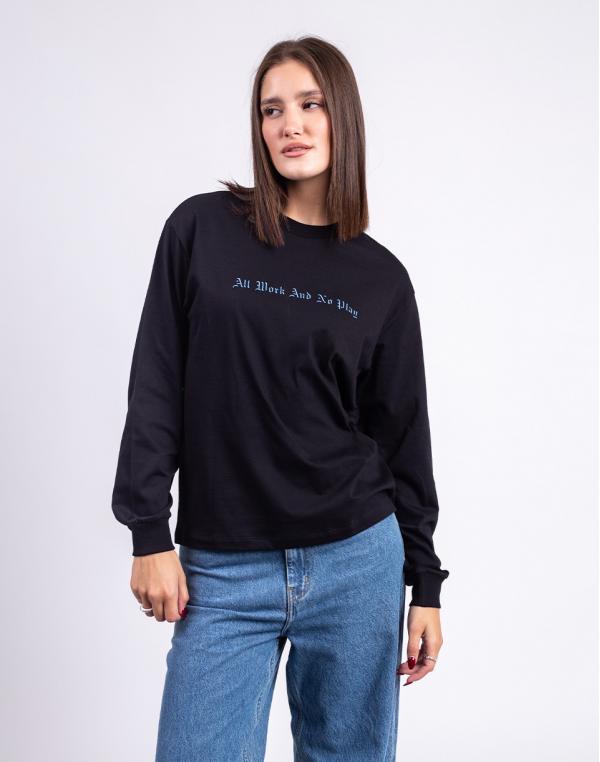 Tričko Carhartt WIP W' L/S No Play T-Shirt Black