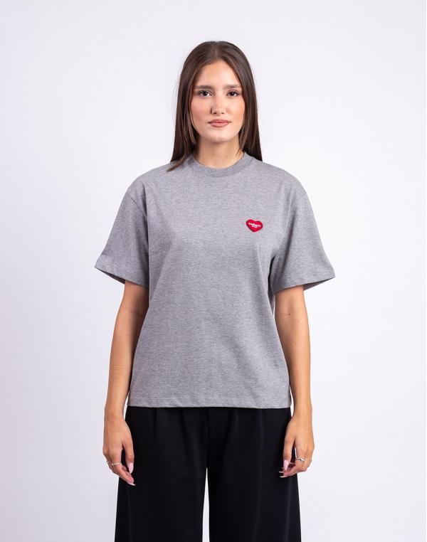 Tričko Carhartt WIP W' S/S Heart Patch T-Shirt Grey Heather/Red