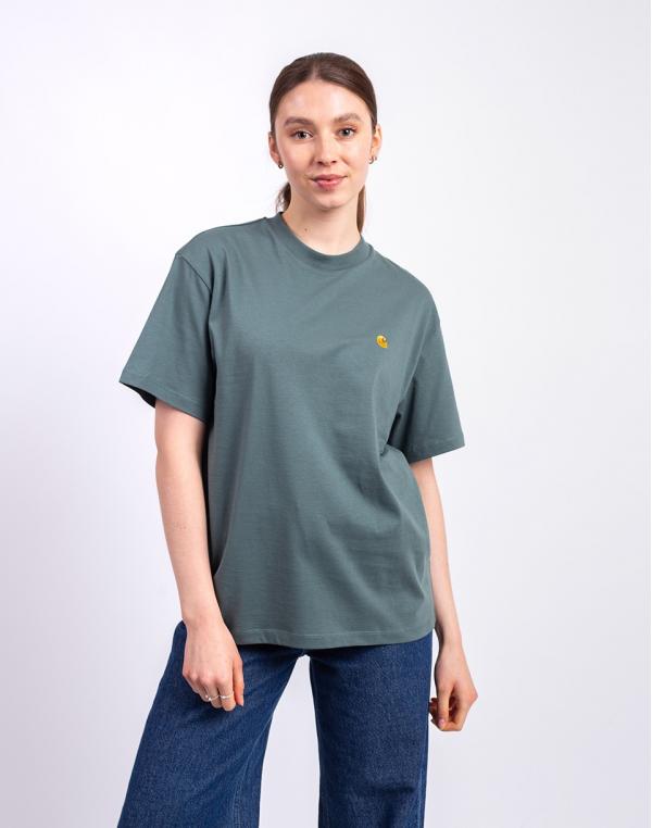 Tričko Carhartt WIP W' S/S Chase T-Shirt Velvet Green/Gold