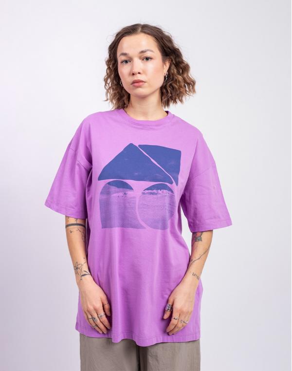 Tričko Patagonia W's Oversized Driftways Organic T-Shirt Brisk Purple