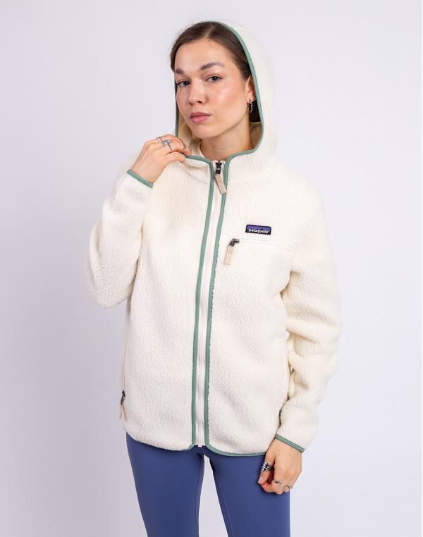 Patagonia W's Retro Pile Hoody Natural w/Ellwood Green S