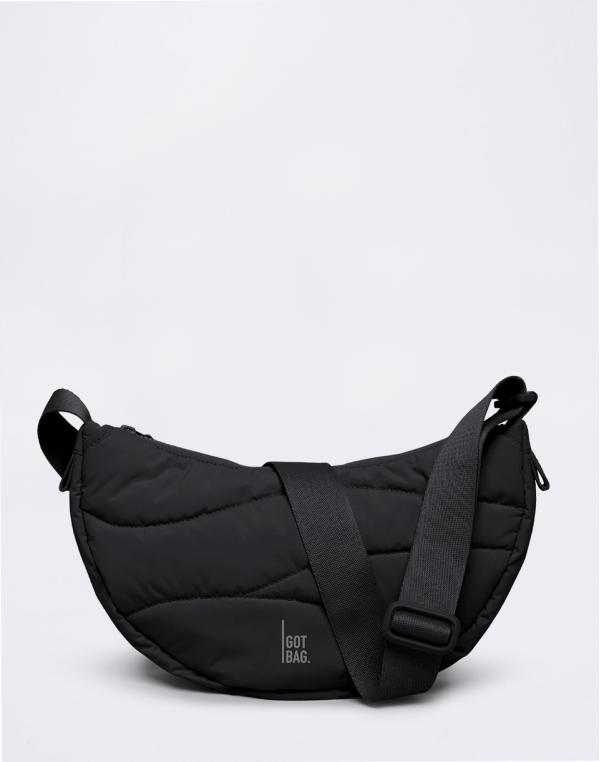 Got Bag Wavy Puffer Moon Bag black