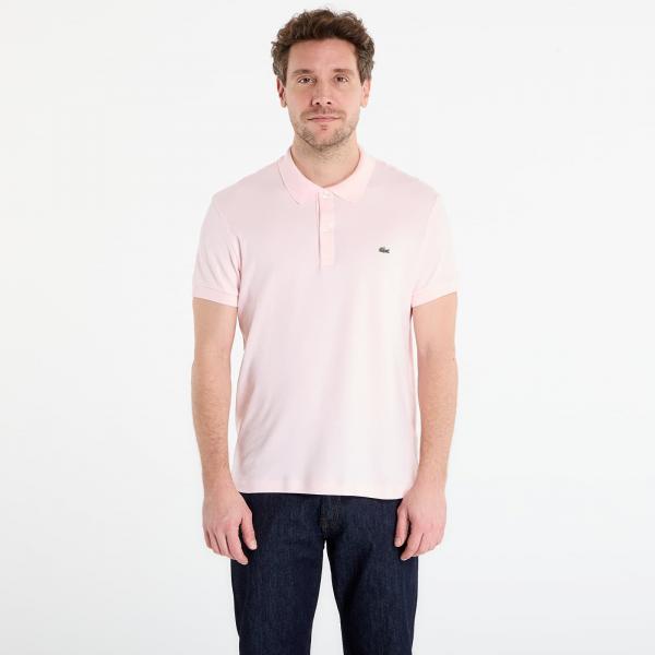 Tričko LACOSTE Short Sleeved Ribbed Collar Shirt Flamingo 6