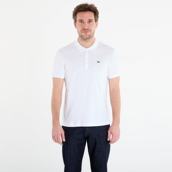 Tričko LACOSTE Short Sleeved Ribbed Collar Shirt White 4