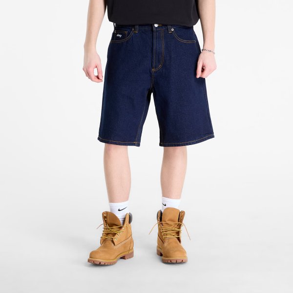 Šortky OBEY Bigwig Baggy Denim Short Rinse Indigo W32