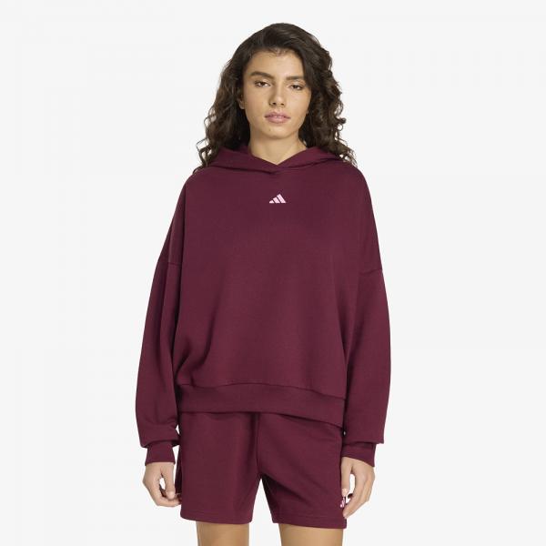 Mikina adidas 3 Stripes Studio Hoodie Maroon L