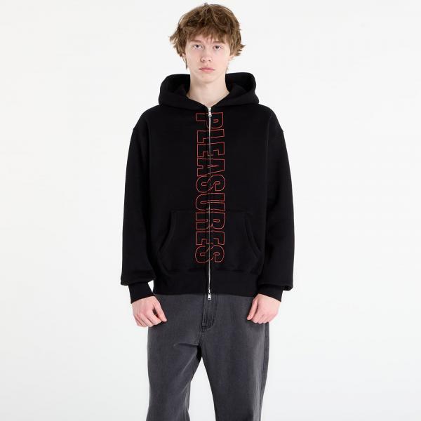 Mikina PLEASURES Impact Zip Hoodie Black XL