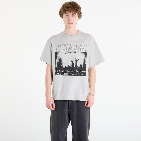Tričko PLEASURES Incognito T-Shirt Silver XXL