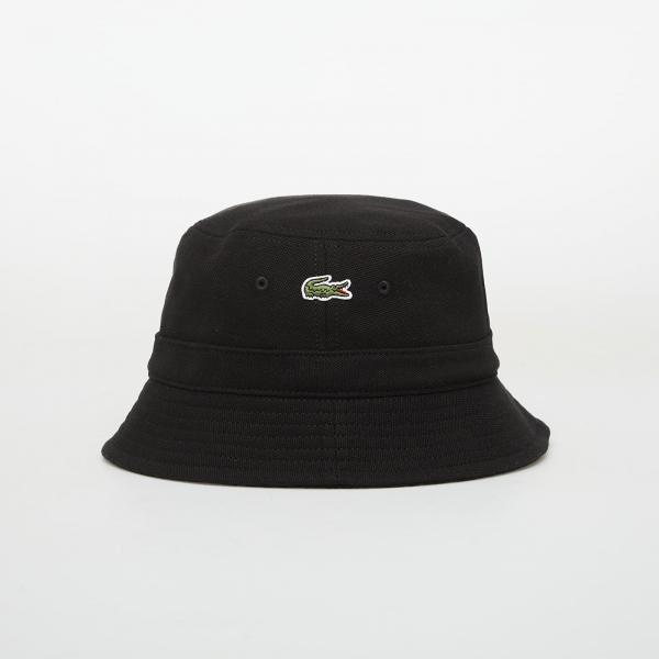 Klobouk LACOSTE Men's Unisex Bucket Hat Black S