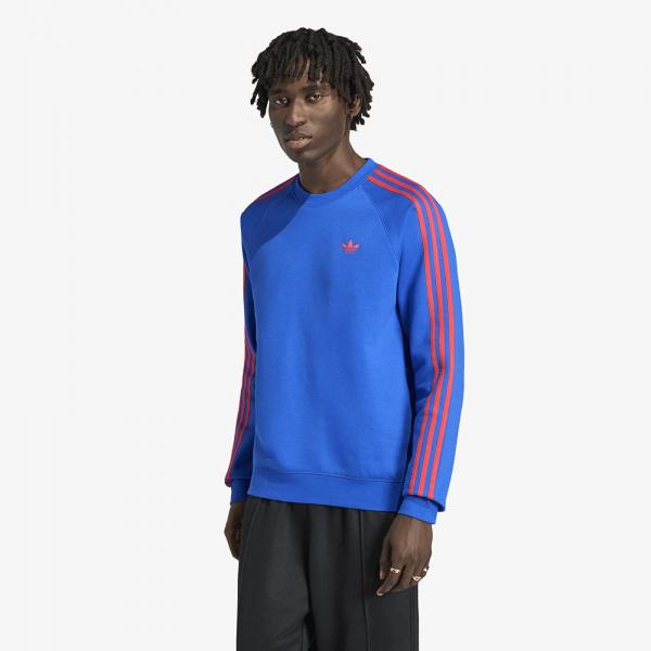 Mikina adidas 3-Stripes Crew Sweatshirt Blue XL