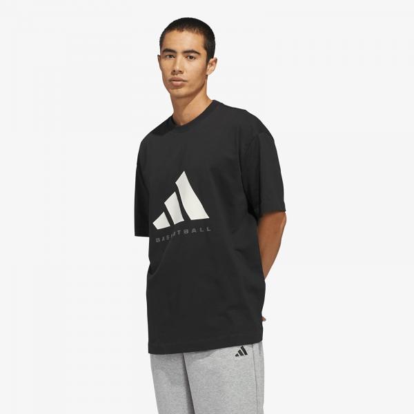 Tričko adidas Basketball T-Shirt (Gender Neutral) Black/ Off White S