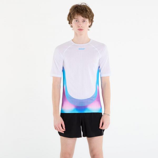 Tričko SOAR Race Tee White/ Magenta Blue S