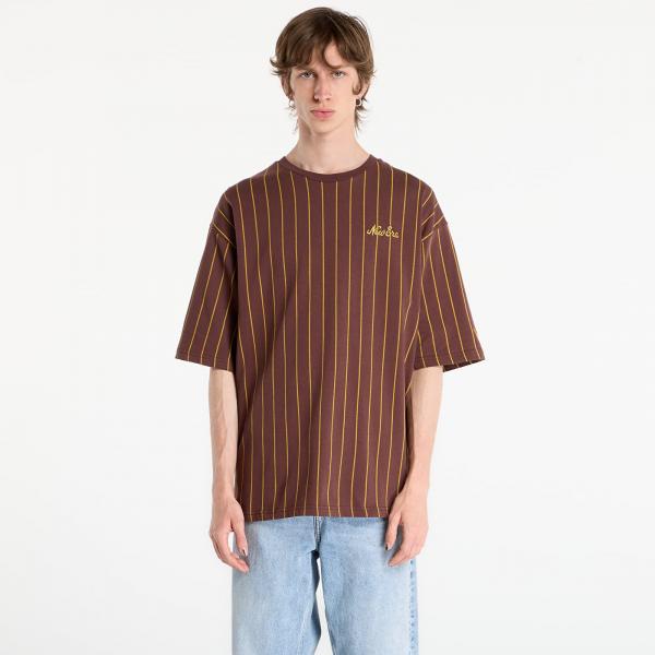 Tričko New Era Pinstripe Os Tee UNISEX Brown XL