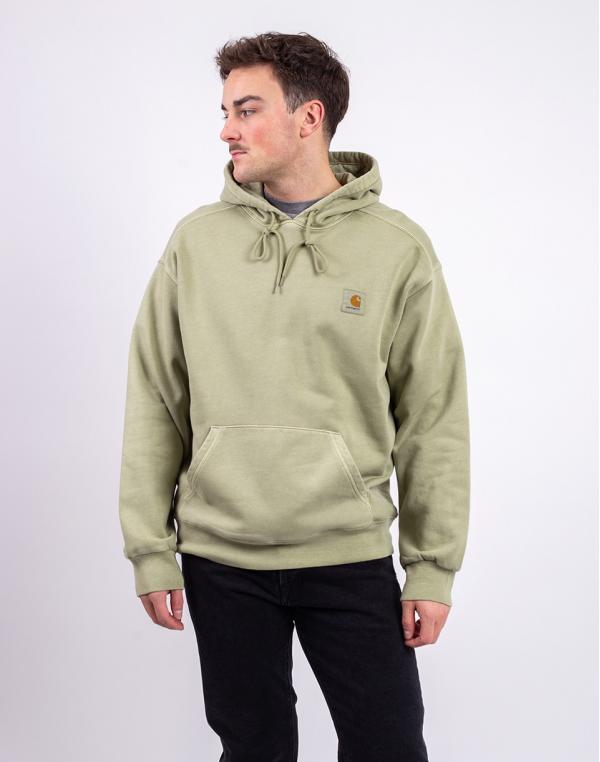 Carhartt WIP Hooded Nelson Sweat Gentle Green garment dyed M