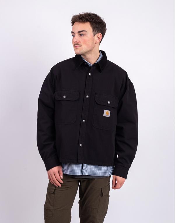 Carhartt WIP Prescott Shirt Jacket Black/Black garment dyed S