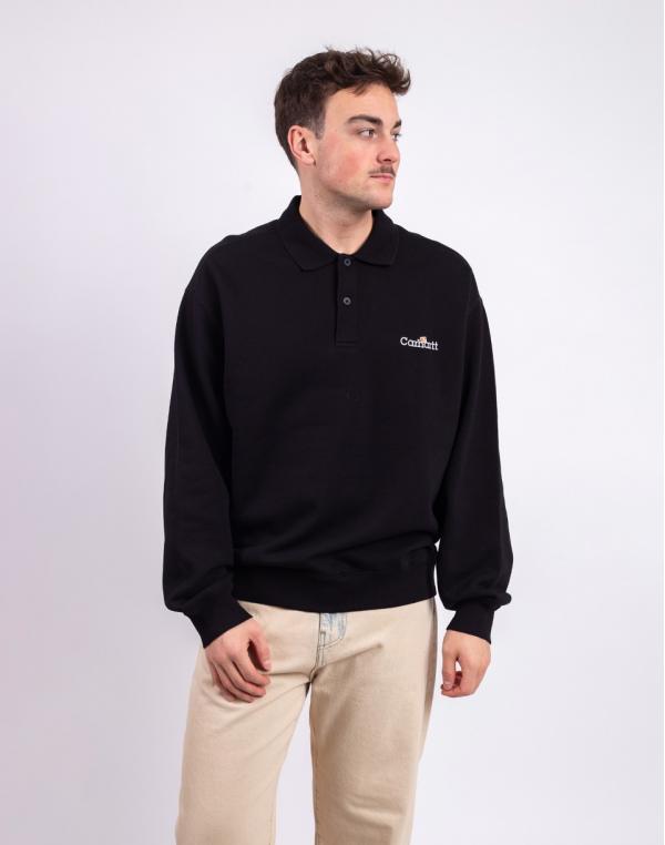 Carhartt WIP WIP Label Polo Sweat Black M