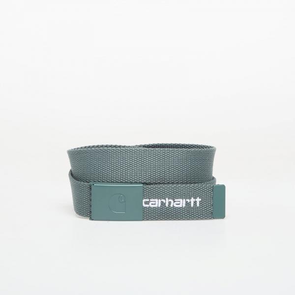 Pásek Carhartt WIP C-Logo Belt Tonal Velvet Green/ White Universal