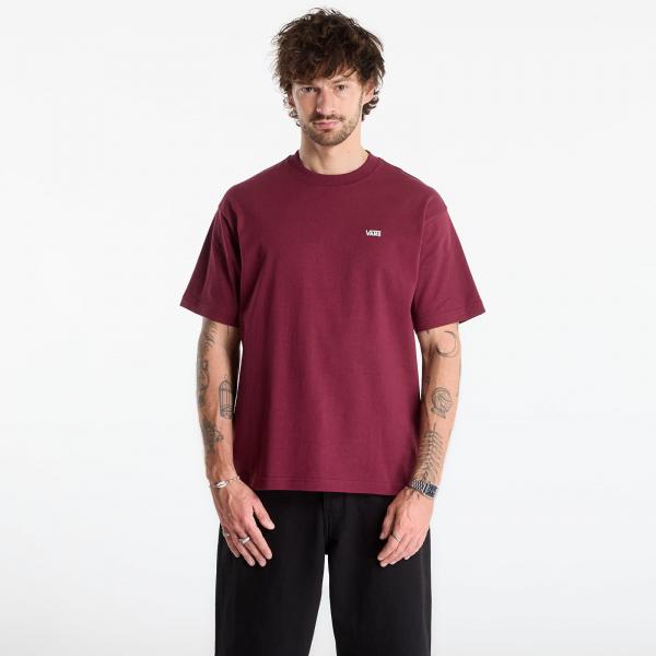 Tričko Vans Left Chest II Loose SS T-Shirt Burgundy M